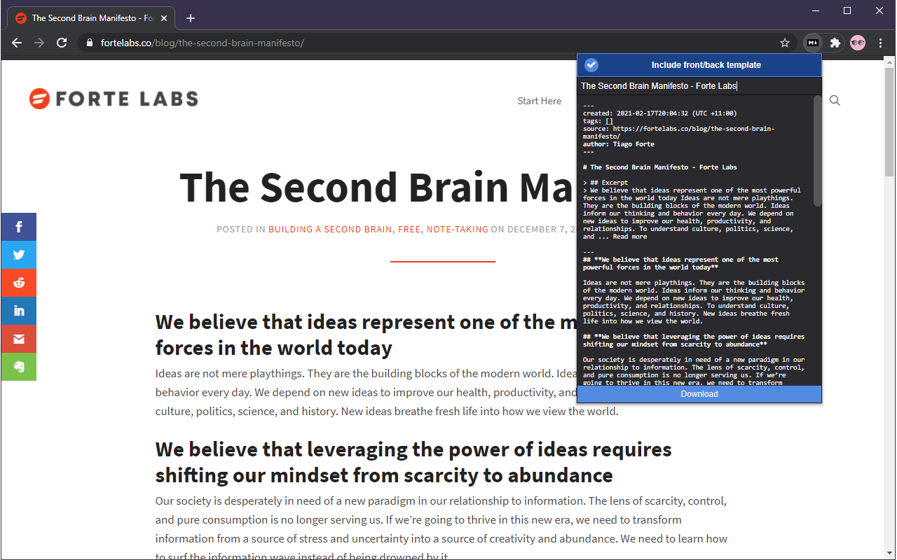 MarkSnip - Markdown Web Clipper chrome谷歌浏览器插件_扩展第3张截图