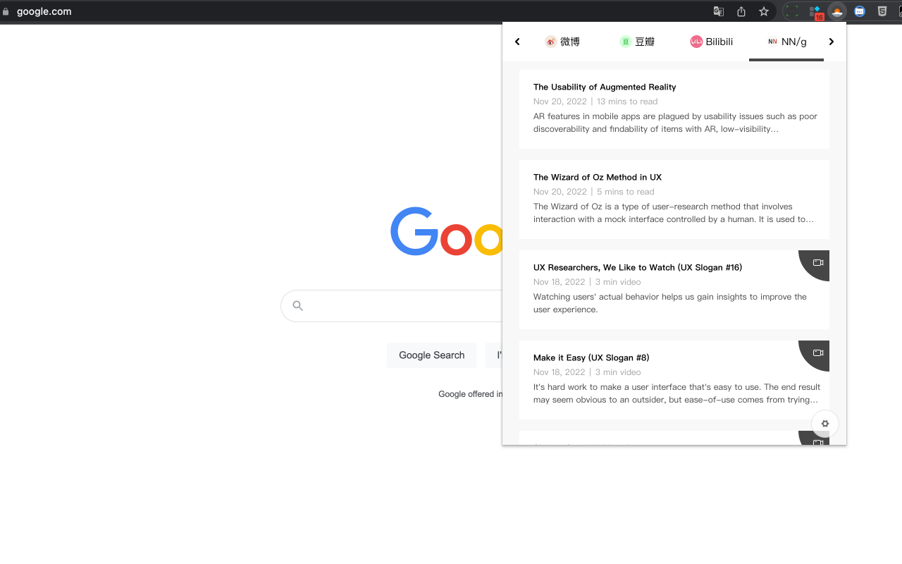 Infohub chrome谷歌浏览器插件_扩展第1张截图