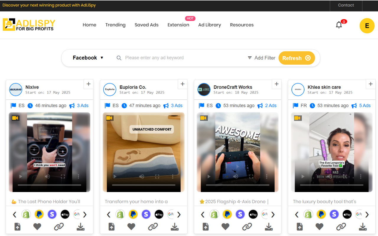 AdLiSpy Pro - AdLibrary Meta Ad Spy Tool & Analyzer chrome谷歌浏览器插件_扩展第2张截图