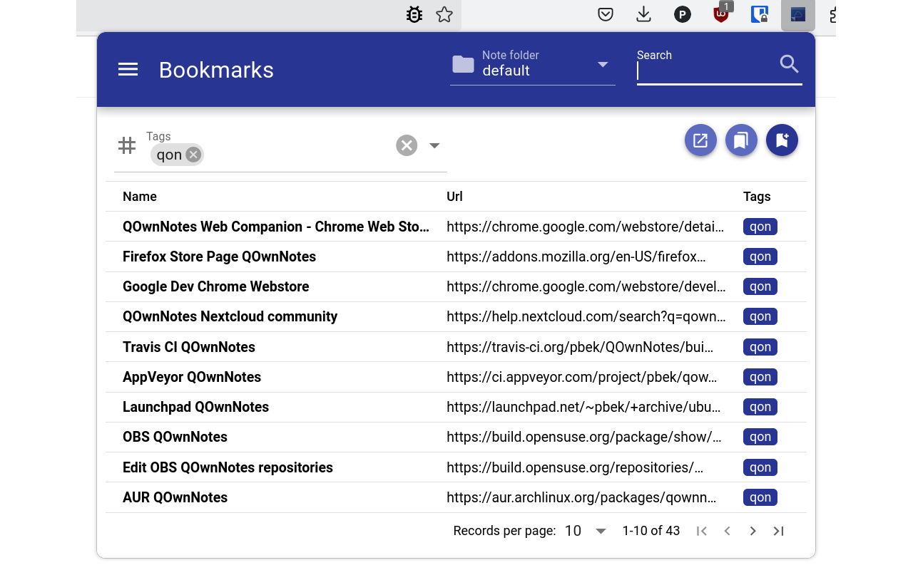 QOwnNotes Web Companion chrome谷歌浏览器插件_扩展第2张截图