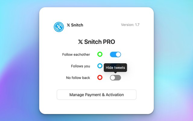 X Snitch | Analytics for Twitter 𝕏 chrome谷歌浏览器插件_扩展第2张截图