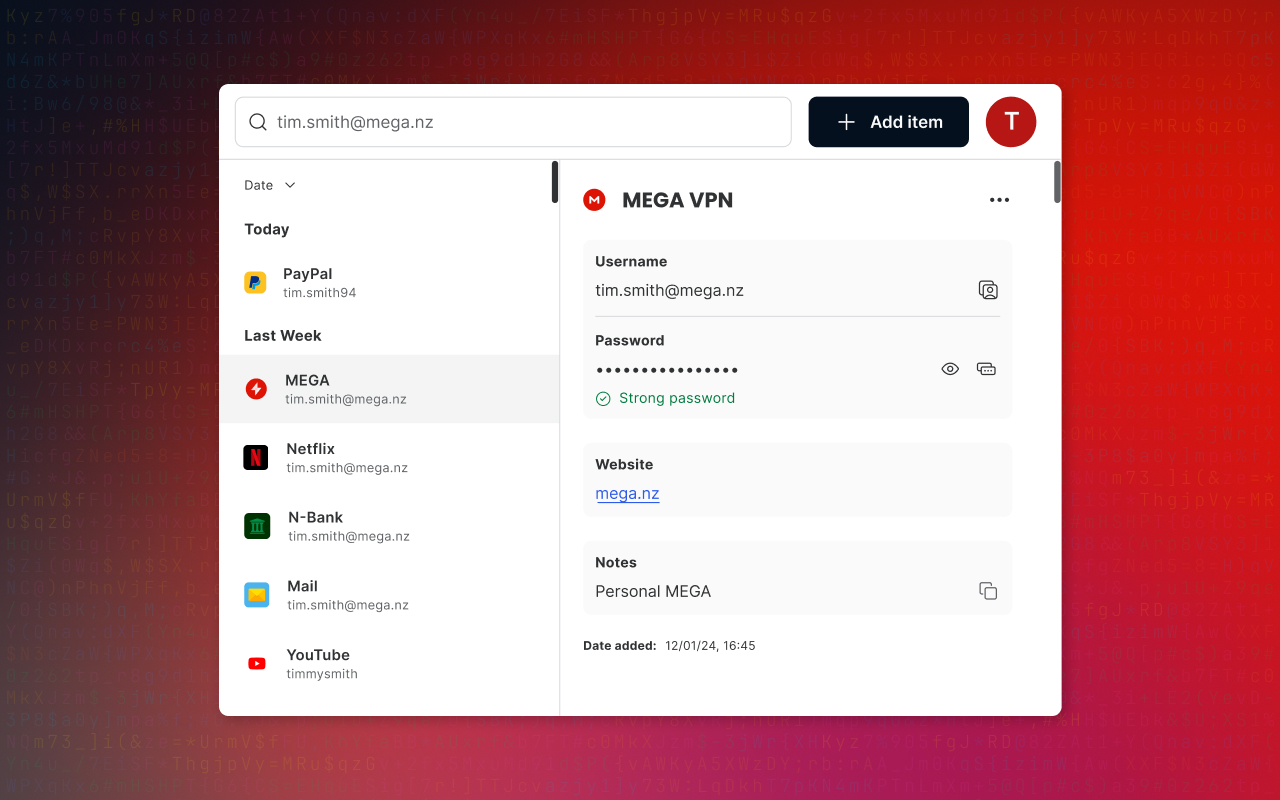 MEGA Pass：安全密码管理器 chrome谷歌浏览器插件_扩展第2张截图