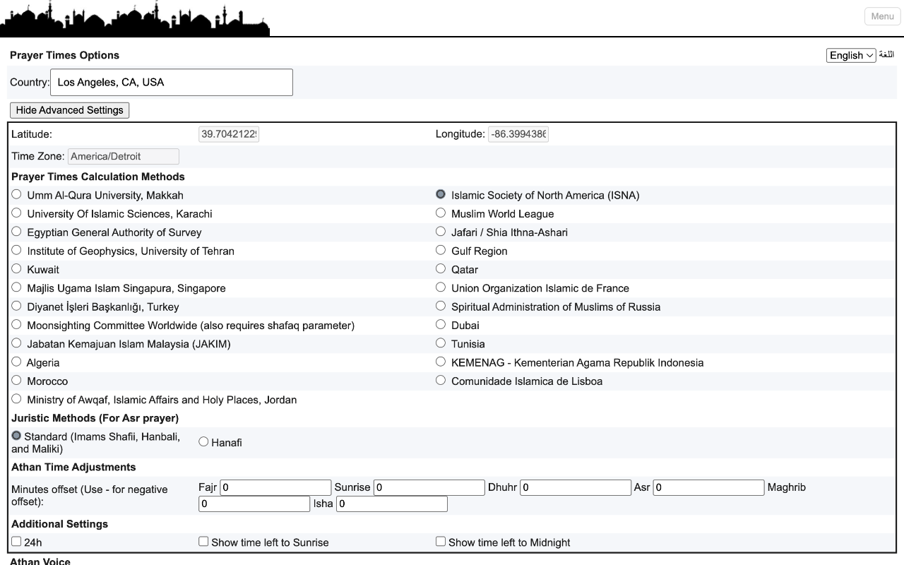 Prayer Times chrome谷歌浏览器插件_扩展第3张截图