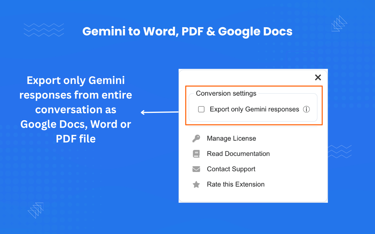 AI Chat to Word, PDF & Google Docs - for Gemini chrome谷歌浏览器插件_扩展第2张截图