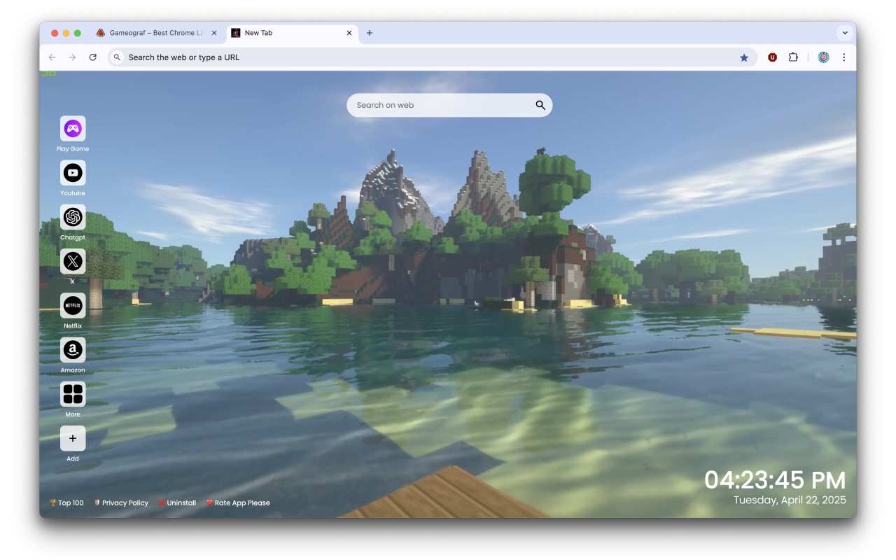 Minecraft Live Wallpaper chrome谷歌浏览器插件_扩展第2张截图