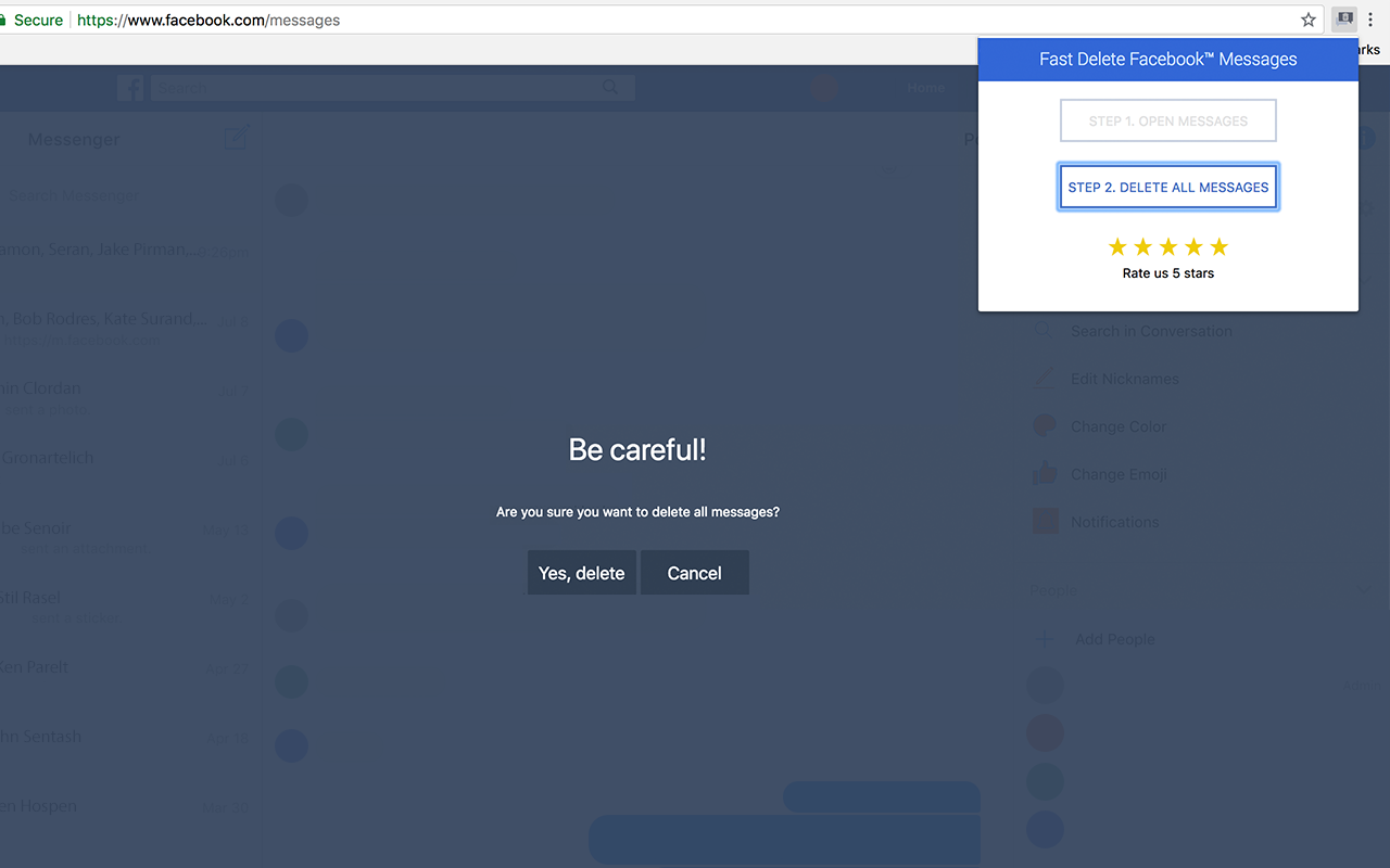 Fast Delete Messages chrome谷歌浏览器插件_扩展第4张截图