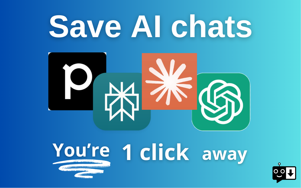 Save my Chatbot - AI Conversation Exporter chrome谷歌浏览器插件_扩展第1张截图