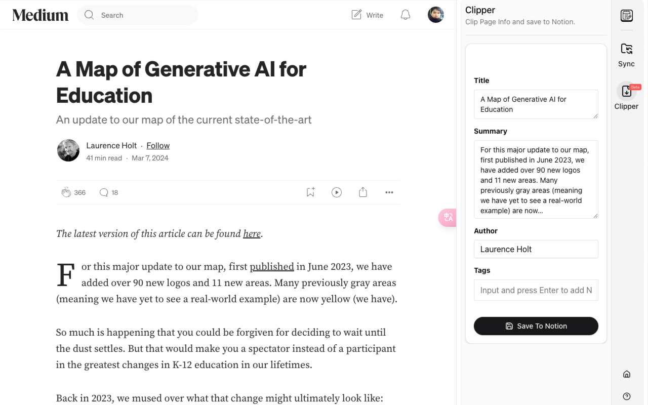 NotesToNotion chrome谷歌浏览器插件_扩展第3张截图