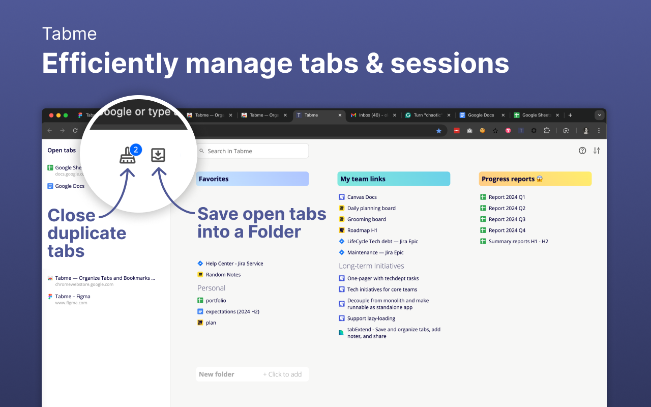 书签管理器 | Tabme Mini chrome谷歌浏览器插件_扩展第2张截图