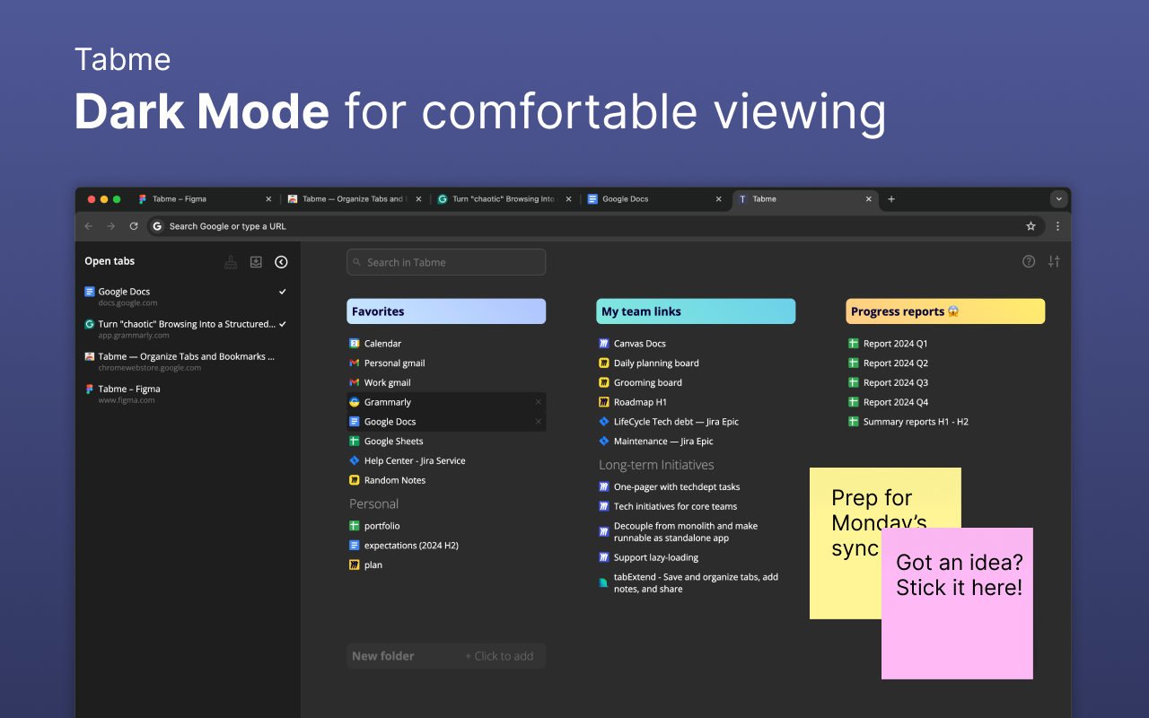 书签管理器 | Tabme Mini chrome谷歌浏览器插件_扩展第3张截图