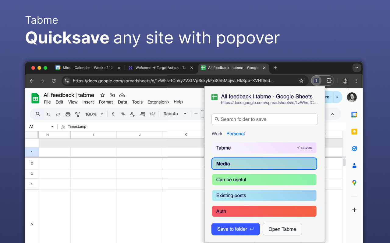 书签管理器 | Tabme Mini chrome谷歌浏览器插件_扩展第4张截图