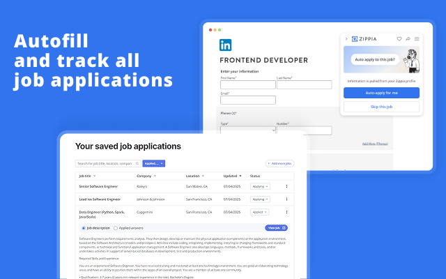 Zippi by Zippia – Autofill Job Applications chrome谷歌浏览器插件_扩展第1张截图