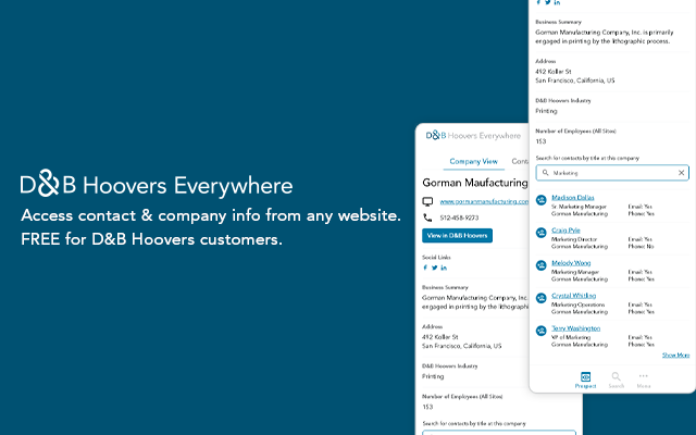 D&B Hoovers Everywhere chrome谷歌浏览器插件_扩展第2张截图