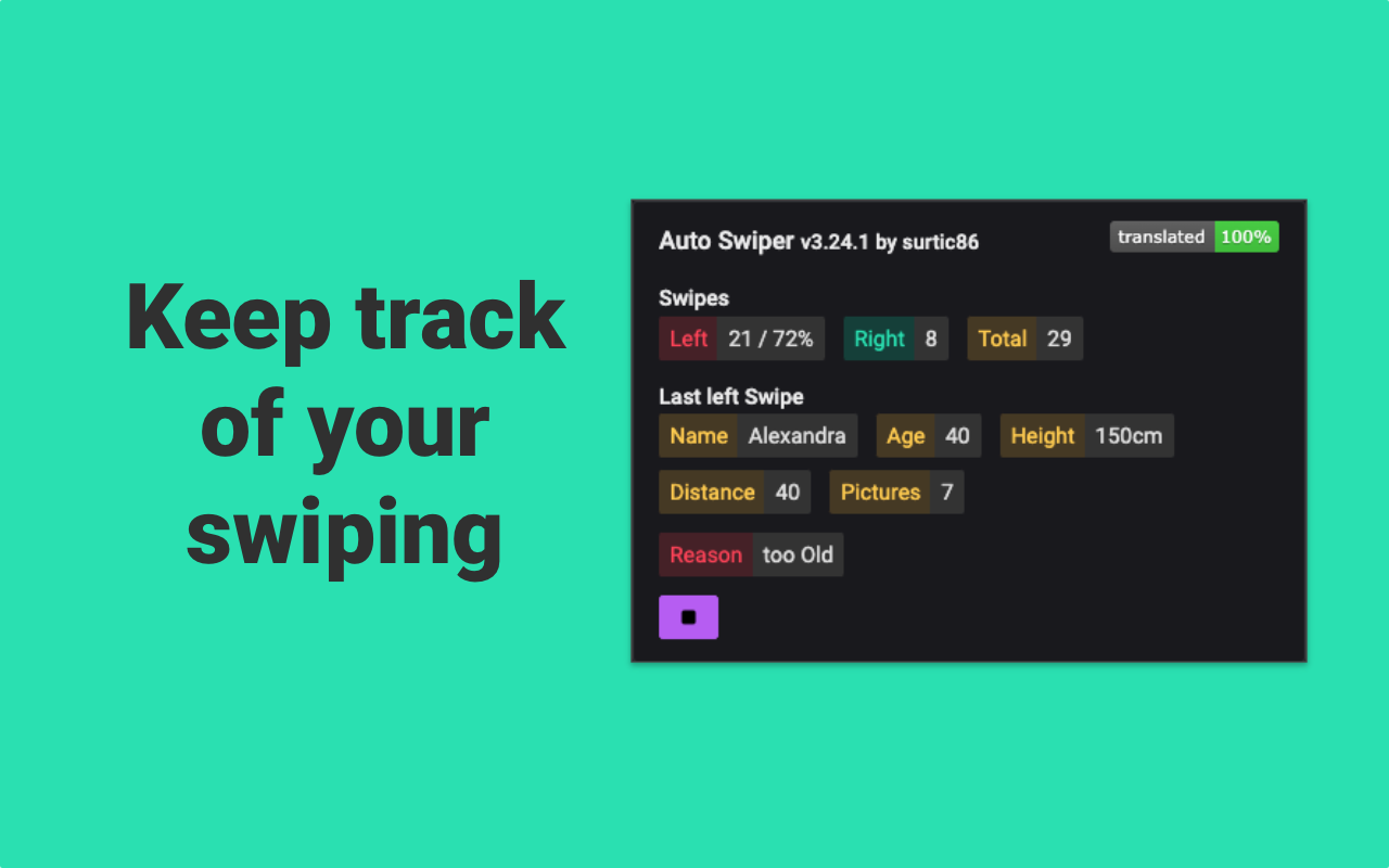Auto Swiper for Tinder, Bumble and more! chrome谷歌浏览器插件_扩展第1张截图