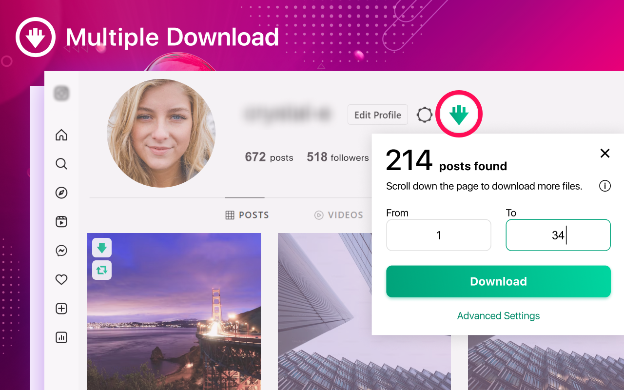 Downloader for Instagram - Promaster chrome谷歌浏览器插件_扩展第5张截图