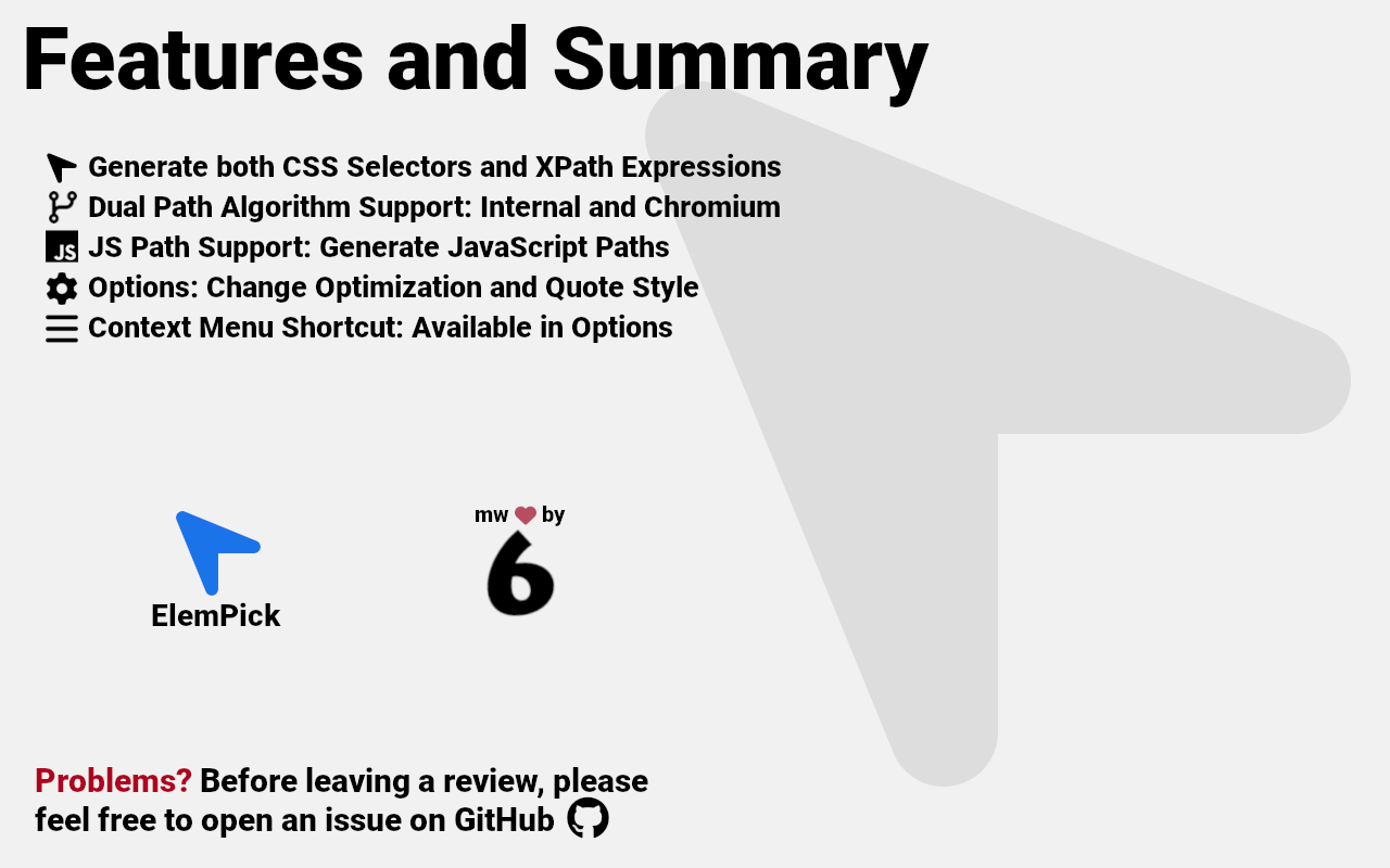 ElemPick - A Selector XPath Element Picker chrome谷歌浏览器插件_扩展第1张截图