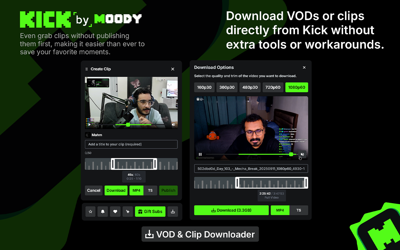 Kick by Moody | Upgrade Your Kick chrome谷歌浏览器插件_扩展第1张截图