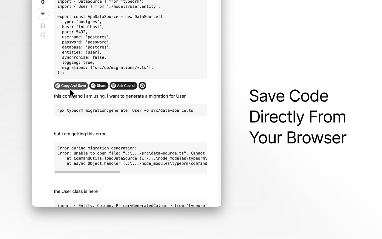 Pieces for Developers: Copilot & Code Capture chrome谷歌浏览器插件_扩展第5张截图