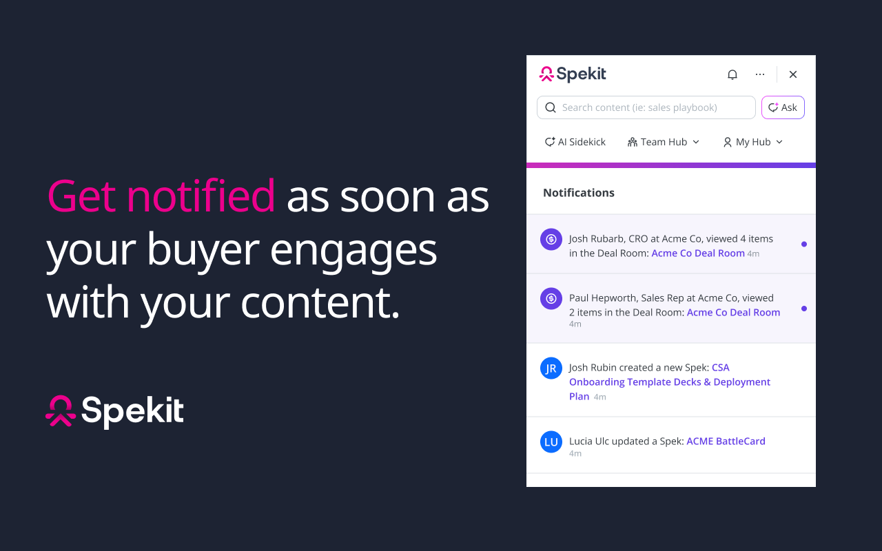 Spekit - AI Sales & Enablement Assistant chrome谷歌浏览器插件_扩展第1张截图