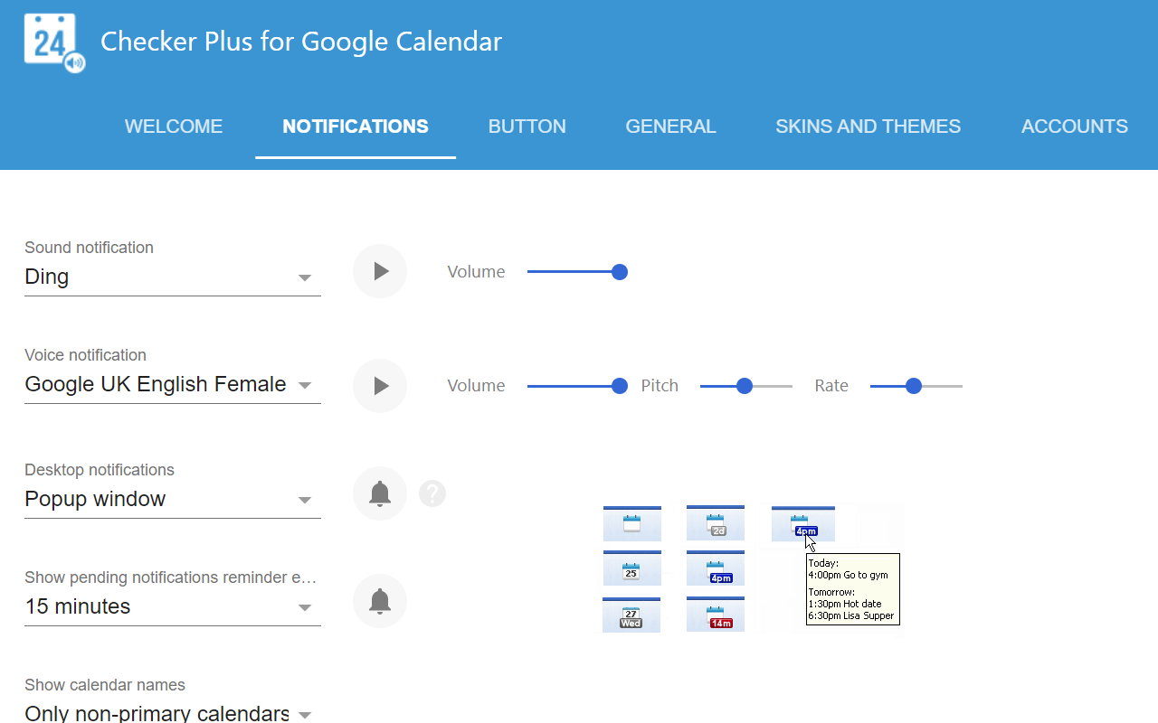Checker Plus for Google Calendar™ chrome谷歌浏览器插件_扩展第2张截图