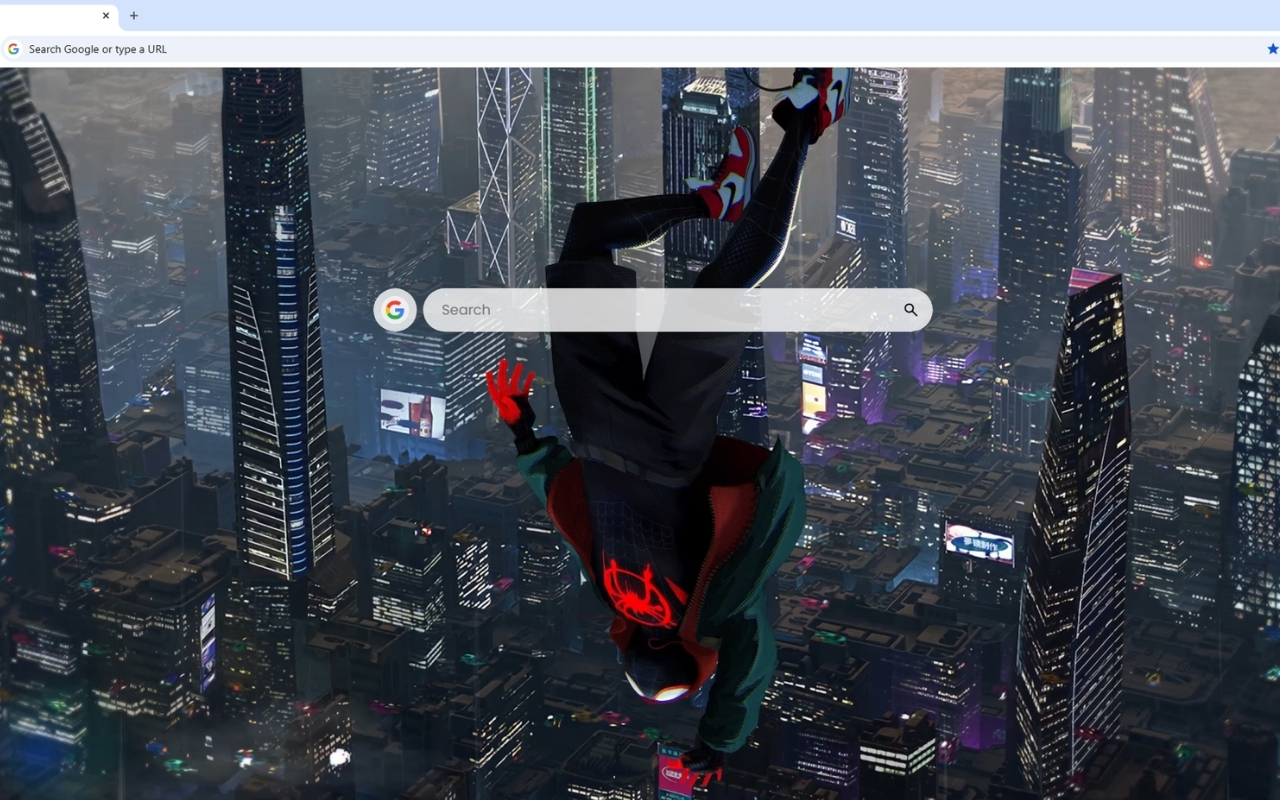 Miles Morales Falling Upside Down Spiderman Live Wallpaper chrome谷歌浏览器插件_扩展第2张截图