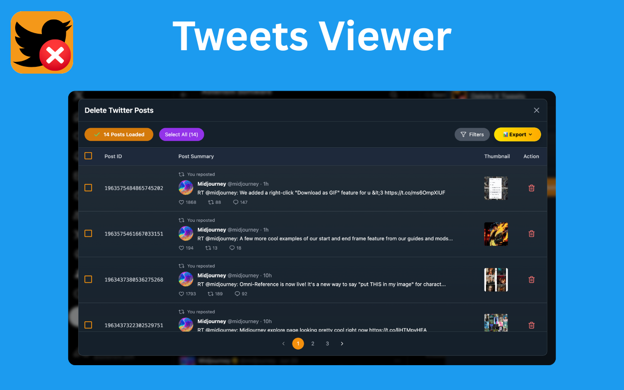 Delete X Tweets - Remove Twitter Posts chrome谷歌浏览器插件_扩展第2张截图