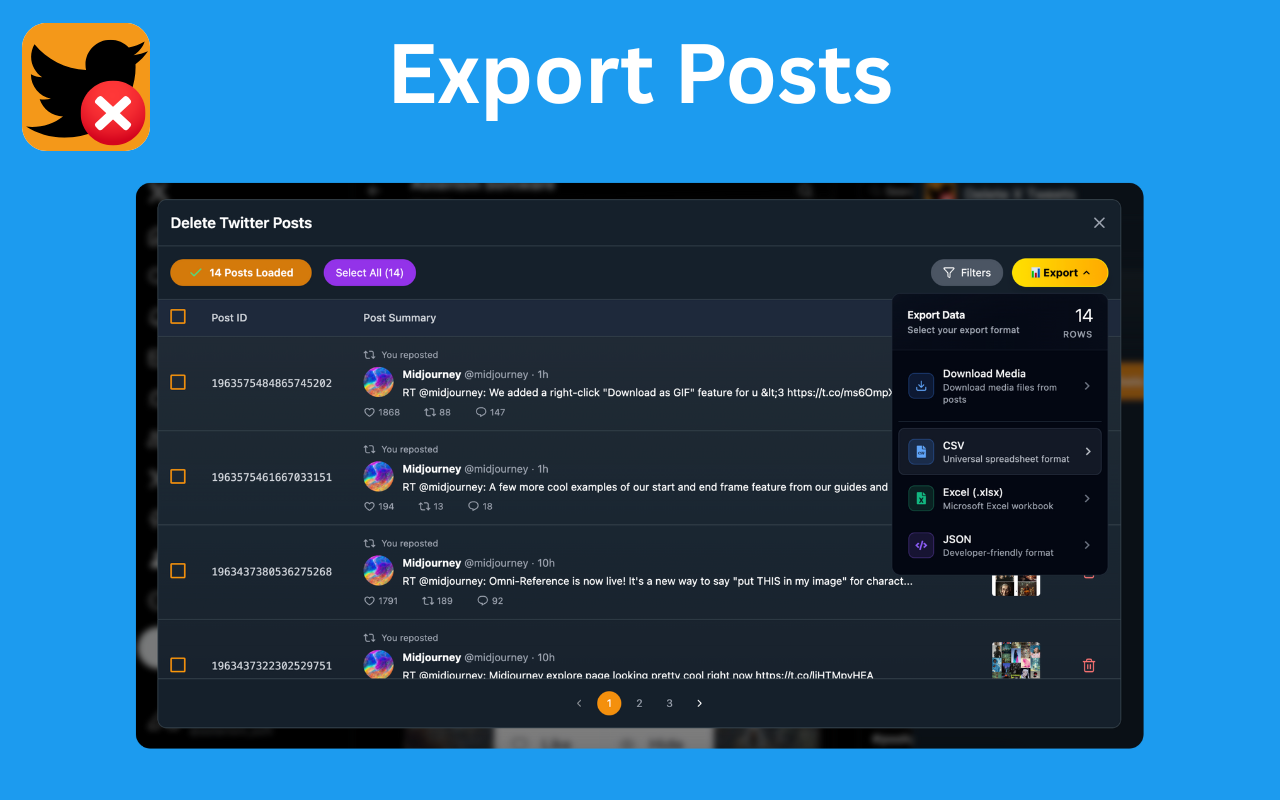 Delete X Tweets - Remove Twitter Posts chrome谷歌浏览器插件_扩展第5张截图