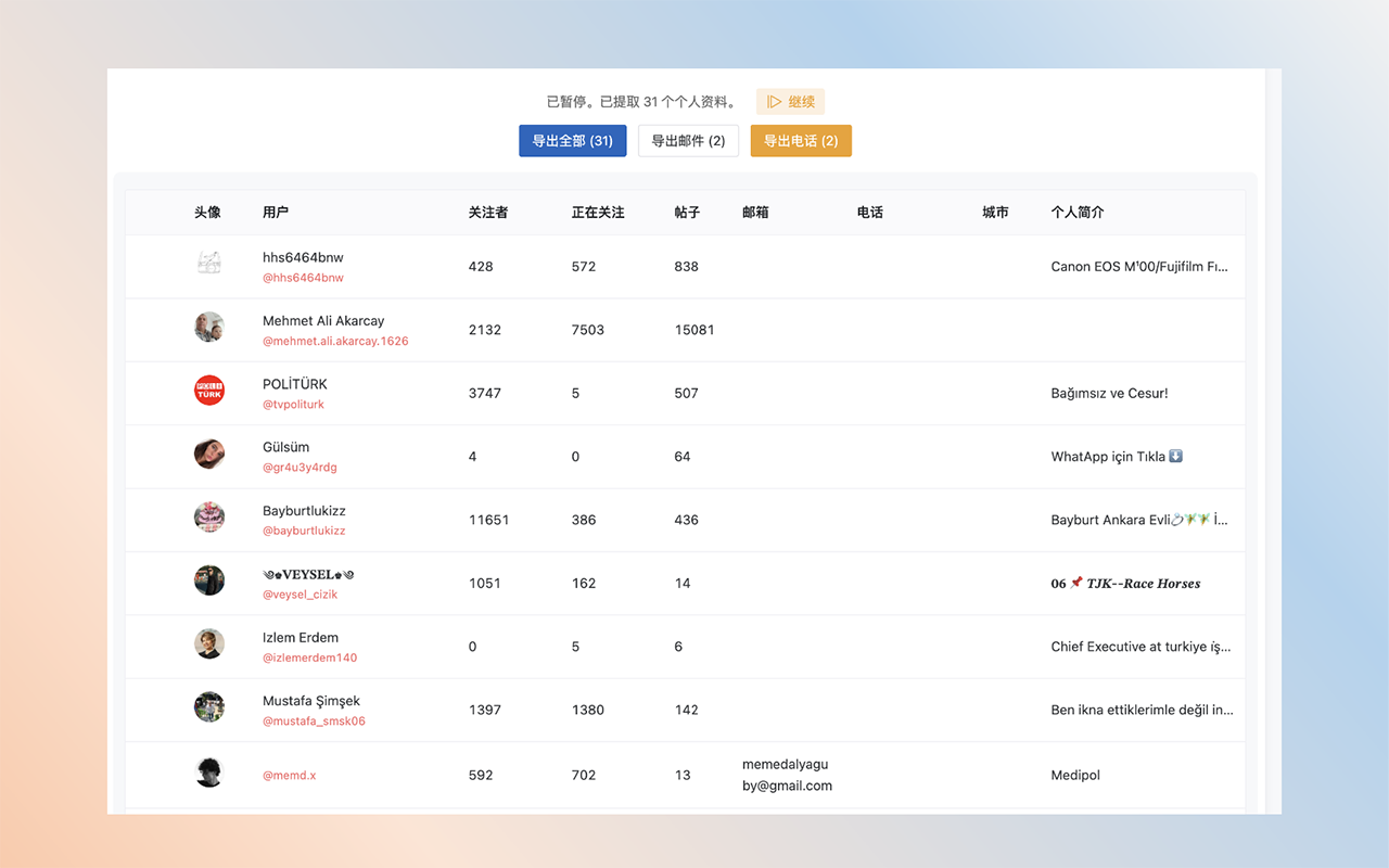 IGFollow 提取工具 chrome谷歌浏览器插件_扩展第2张截图