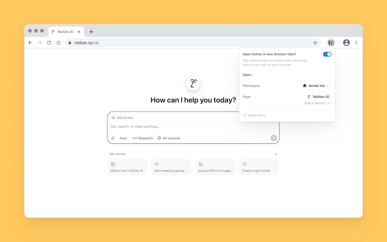 Notion New Tab chrome谷歌浏览器插件_扩展第1张截图