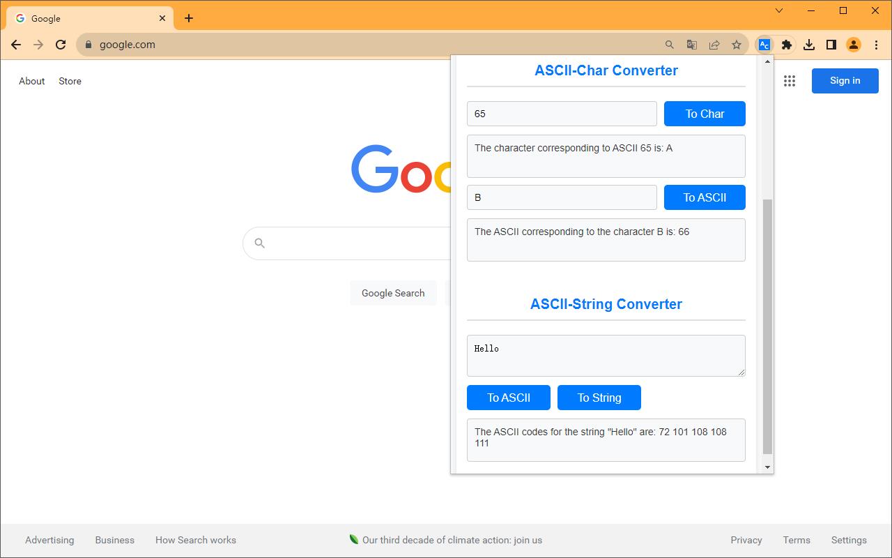 Unicode Converter / ASCII Converter chrome谷歌浏览器插件_扩展第2张截图