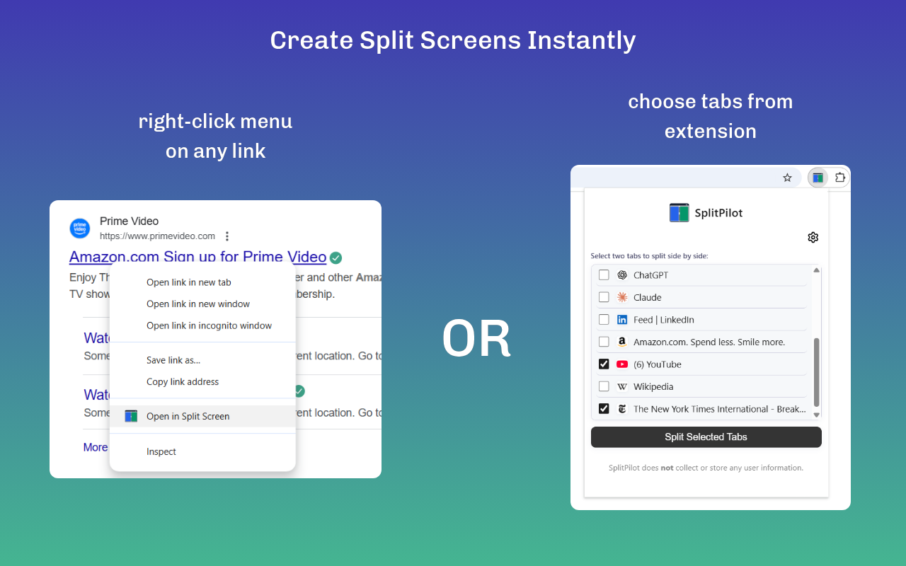 SplitPilot - Split Screen for Chrome chrome谷歌浏览器插件_扩展第1张截图