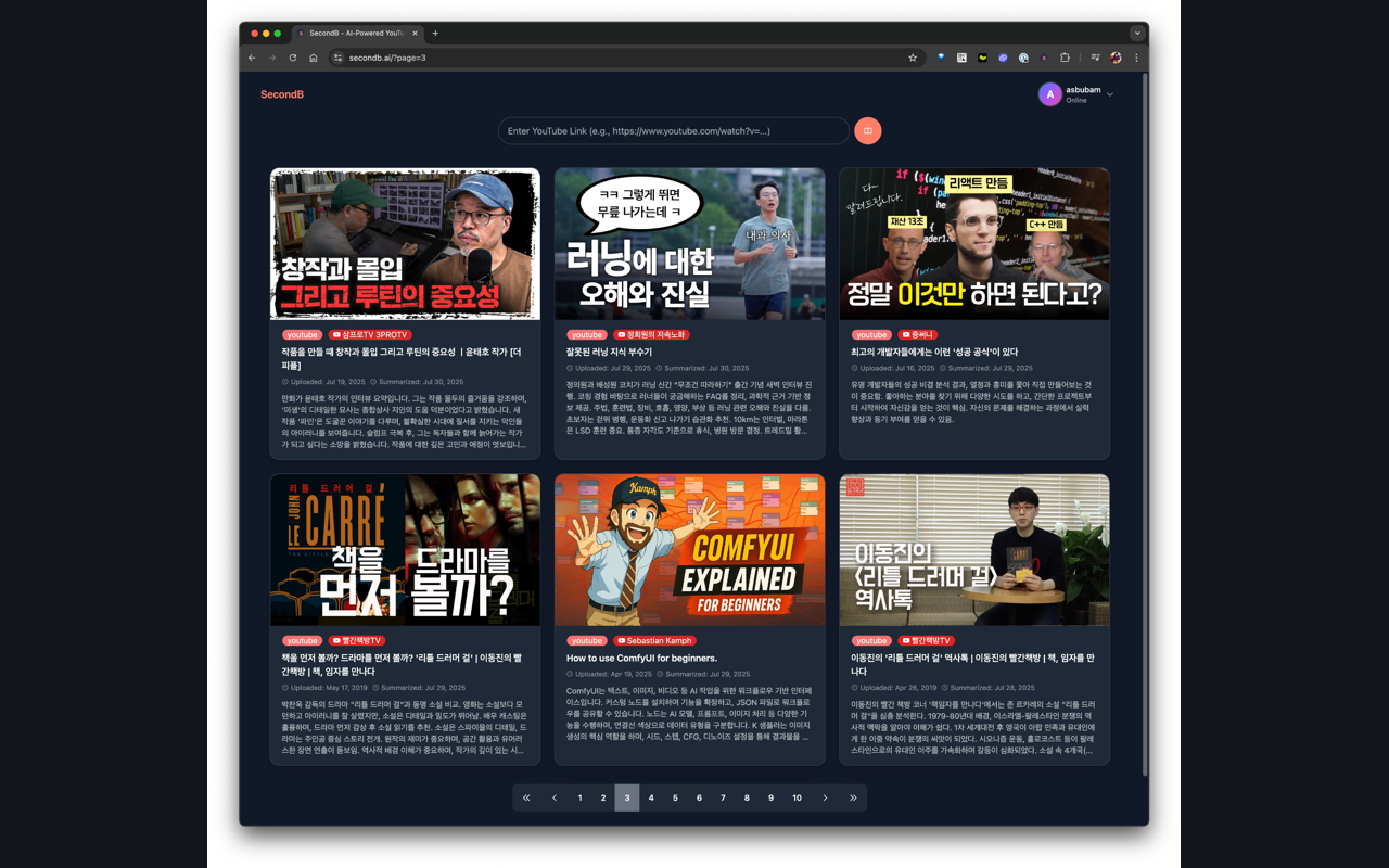SecondB YouTube Summarizer chrome谷歌浏览器插件_扩展第2张截图