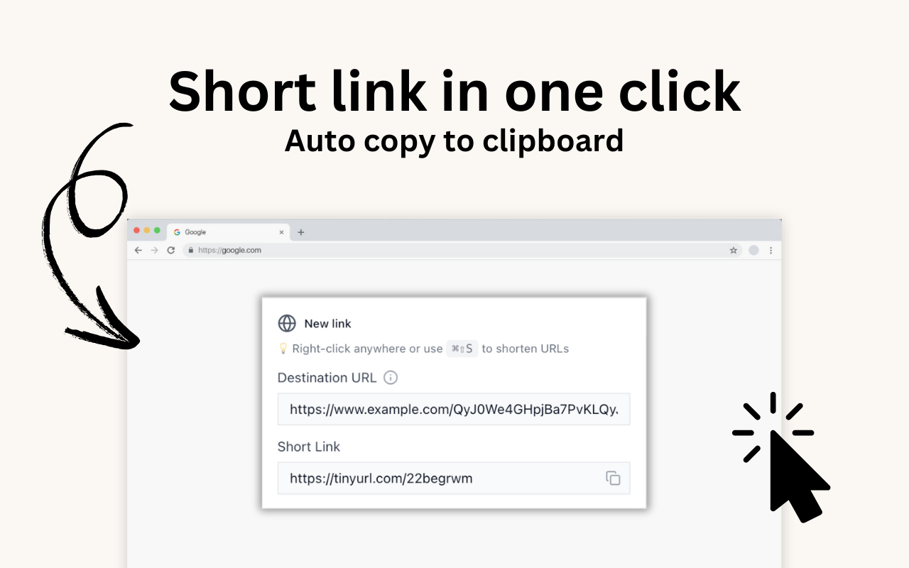 短链接生成器 chrome谷歌浏览器插件_扩展第1张截图