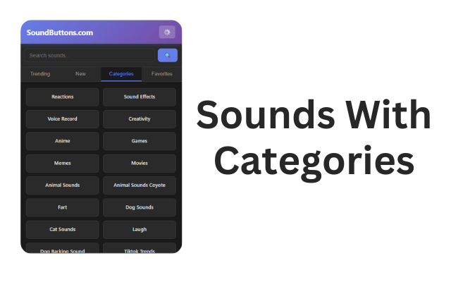 Sound Buttons: 1M+ Meme Soundboard Unblocked Sounds chrome谷歌浏览器插件_扩展第1张截图