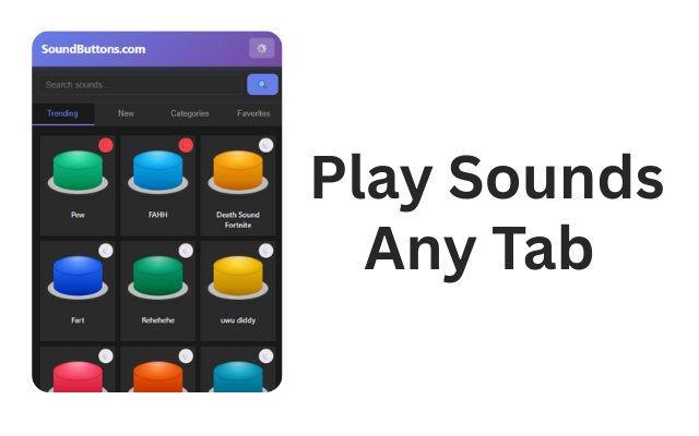 Sound Buttons: 1M+ Meme Soundboard Unblocked Sounds chrome谷歌浏览器插件_扩展第2张截图