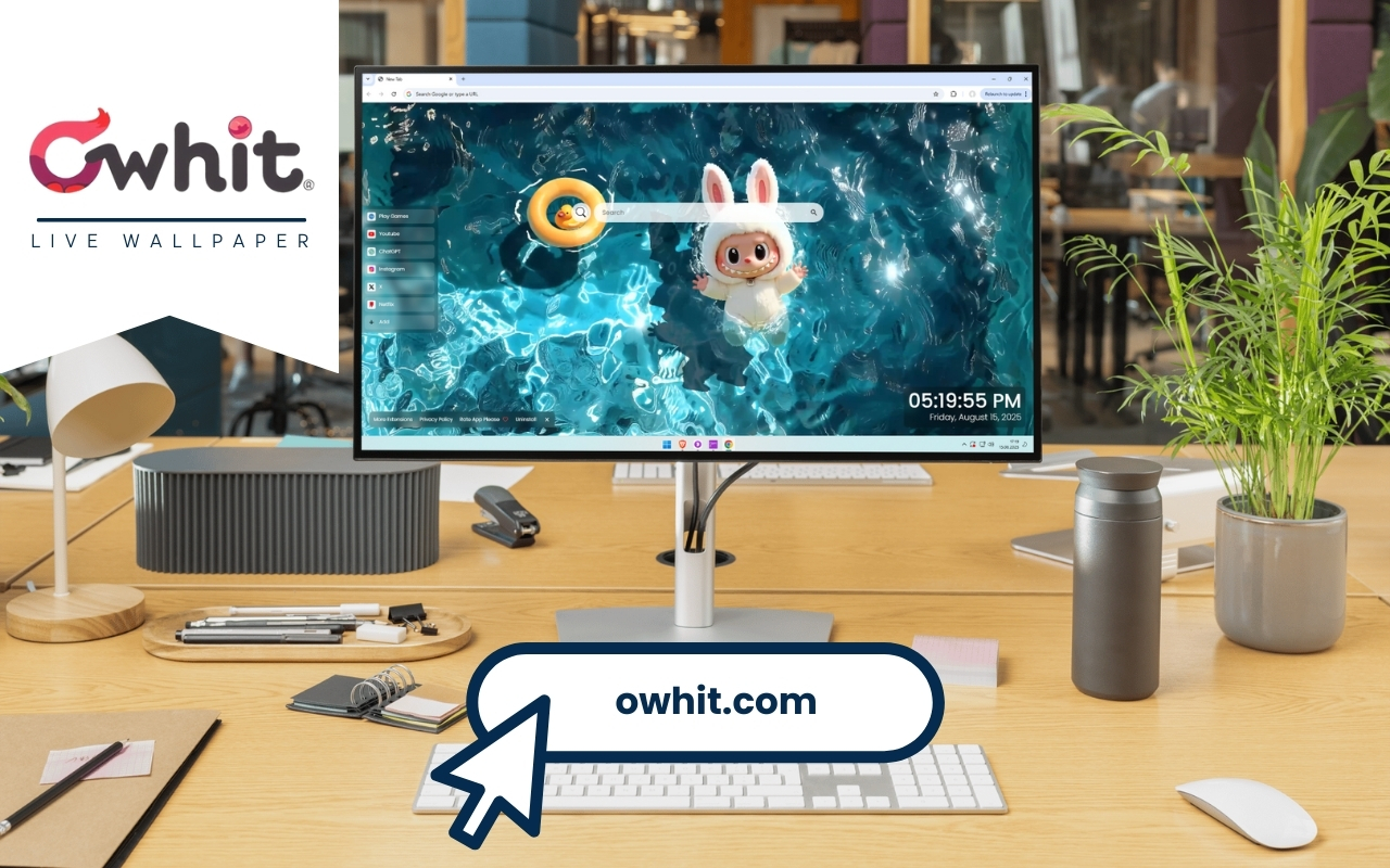 Labubu Poolside Float Live Wallpaper chrome谷歌浏览器插件_扩展第1张截图