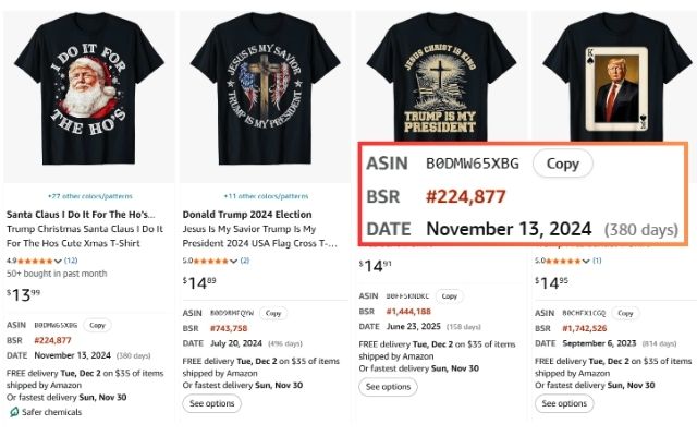 AMZSniper Free merch Amazon & kdp Quick View chrome谷歌浏览器插件_扩展第2张截图