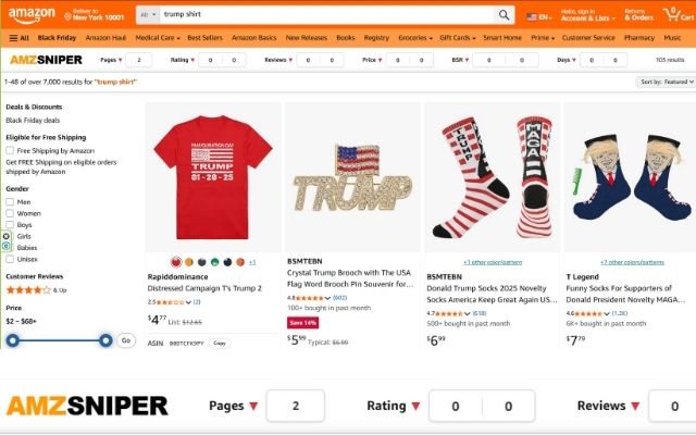 AMZSniper Free merch Amazon & kdp Quick View chrome谷歌浏览器插件_扩展第4张截图