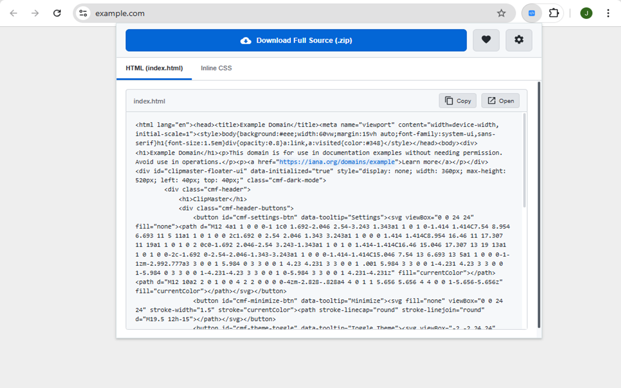 Source Code Viewer chrome谷歌浏览器插件_扩展第4张截图