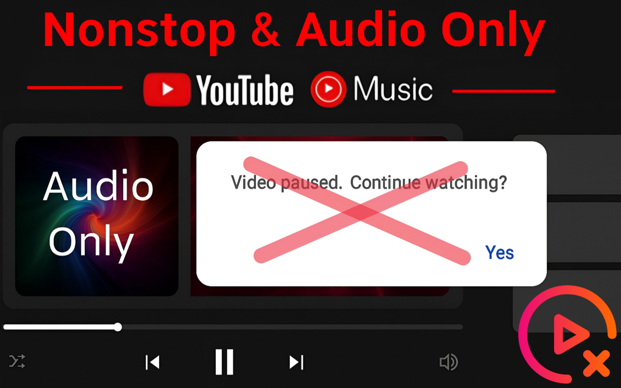 Nonstop & Audio Only for Youtube YTMusic chrome谷歌浏览器插件_扩展第2张截图