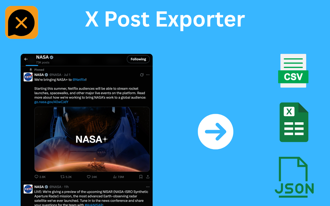 X Post Exporter - Download X / Twitter Posts chrome谷歌浏览器插件_扩展第1张截图