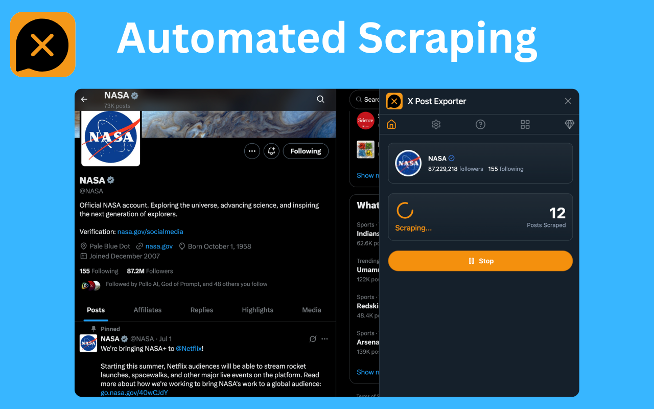 X Post Exporter - Download X / Twitter Posts chrome谷歌浏览器插件_扩展第4张截图