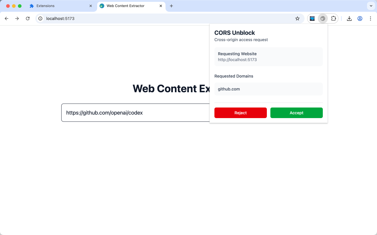 CORS Unblock chrome谷歌浏览器插件_扩展第2张截图