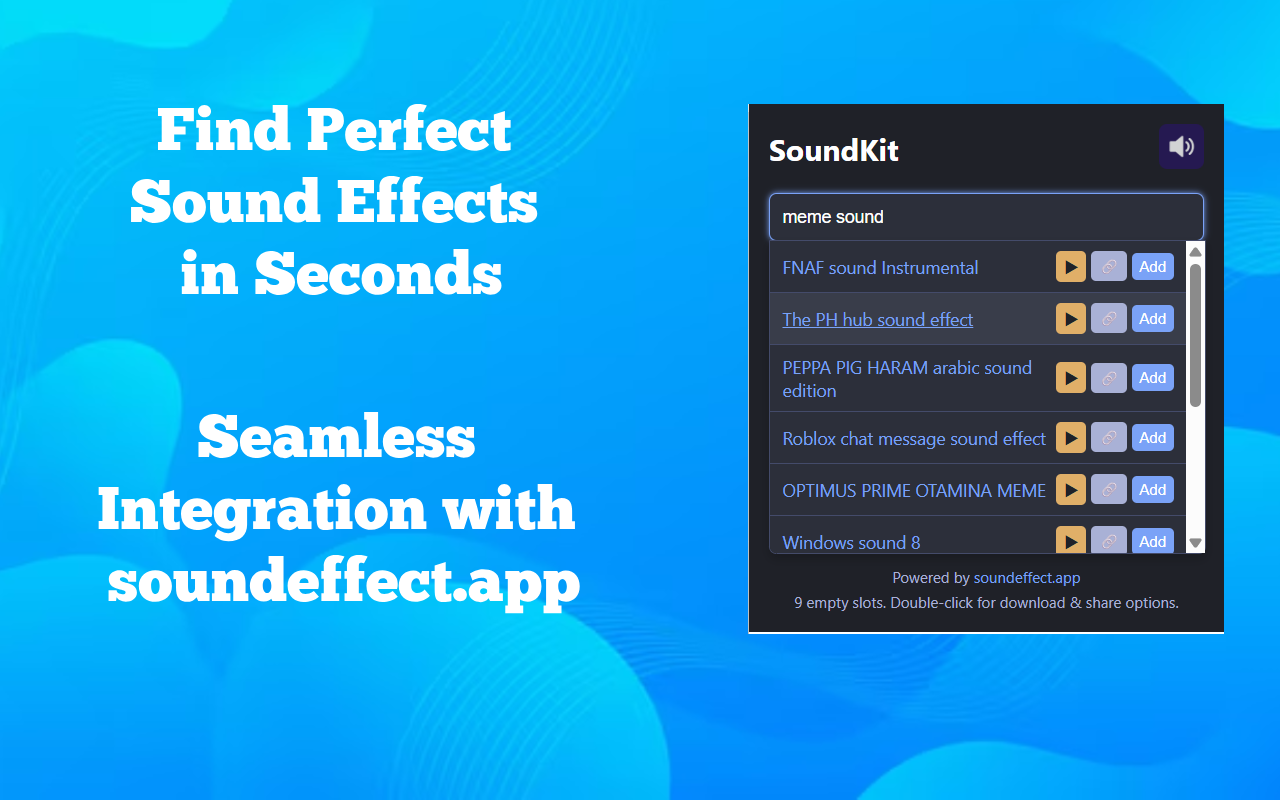 SoundKit: Free Soundboard for Creators by soundeffect.app chrome谷歌浏览器插件_扩展第1张截图