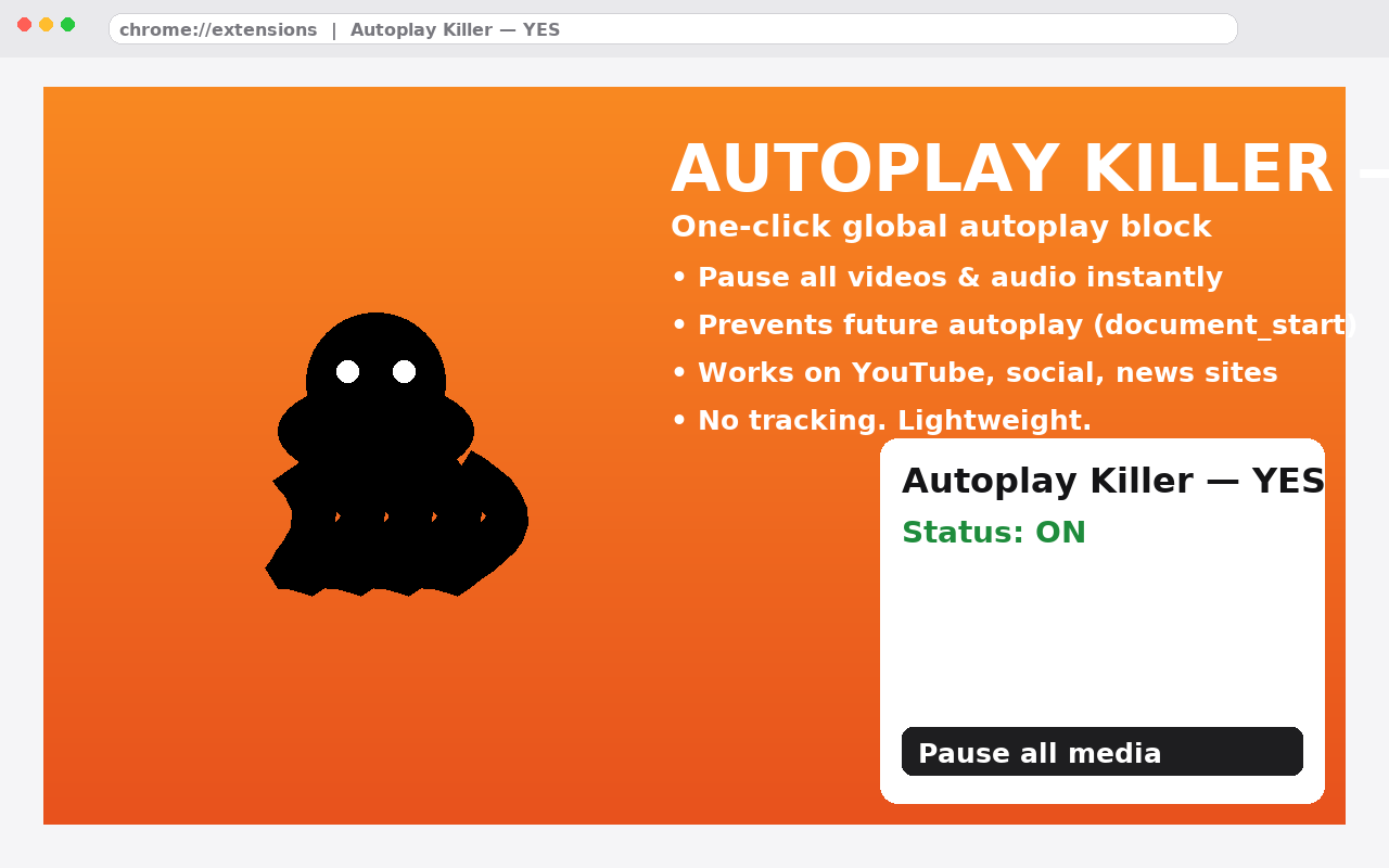 Autoplay Killer chrome谷歌浏览器插件_扩展第3张截图