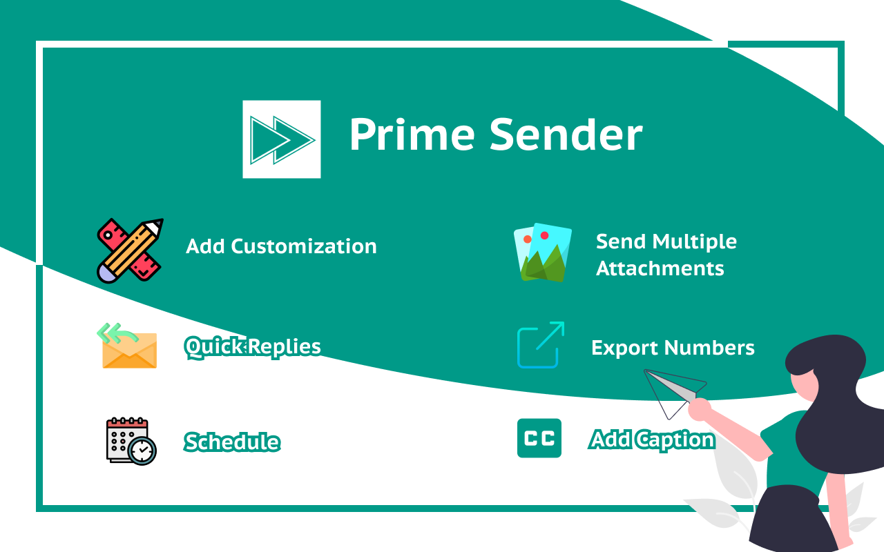 Prime Sender - Free WhatsApp Web Message Sender chrome谷歌浏览器插件_扩展第1张截图