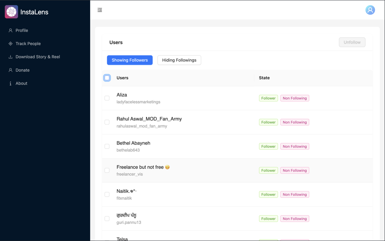 InstaLens – Instagram 粉丝追踪器 chrome谷歌浏览器插件_扩展第1张截图