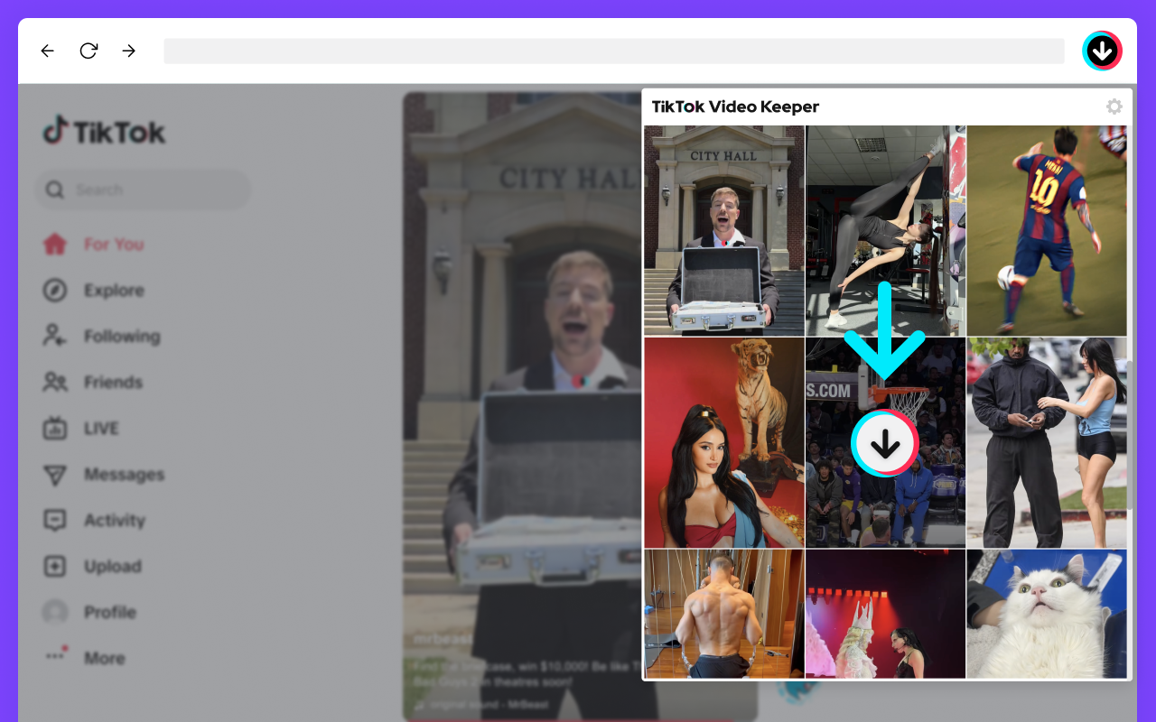 TikTok 下载器 – 保存无水印视频 chrome谷歌浏览器插件_扩展第1张截图