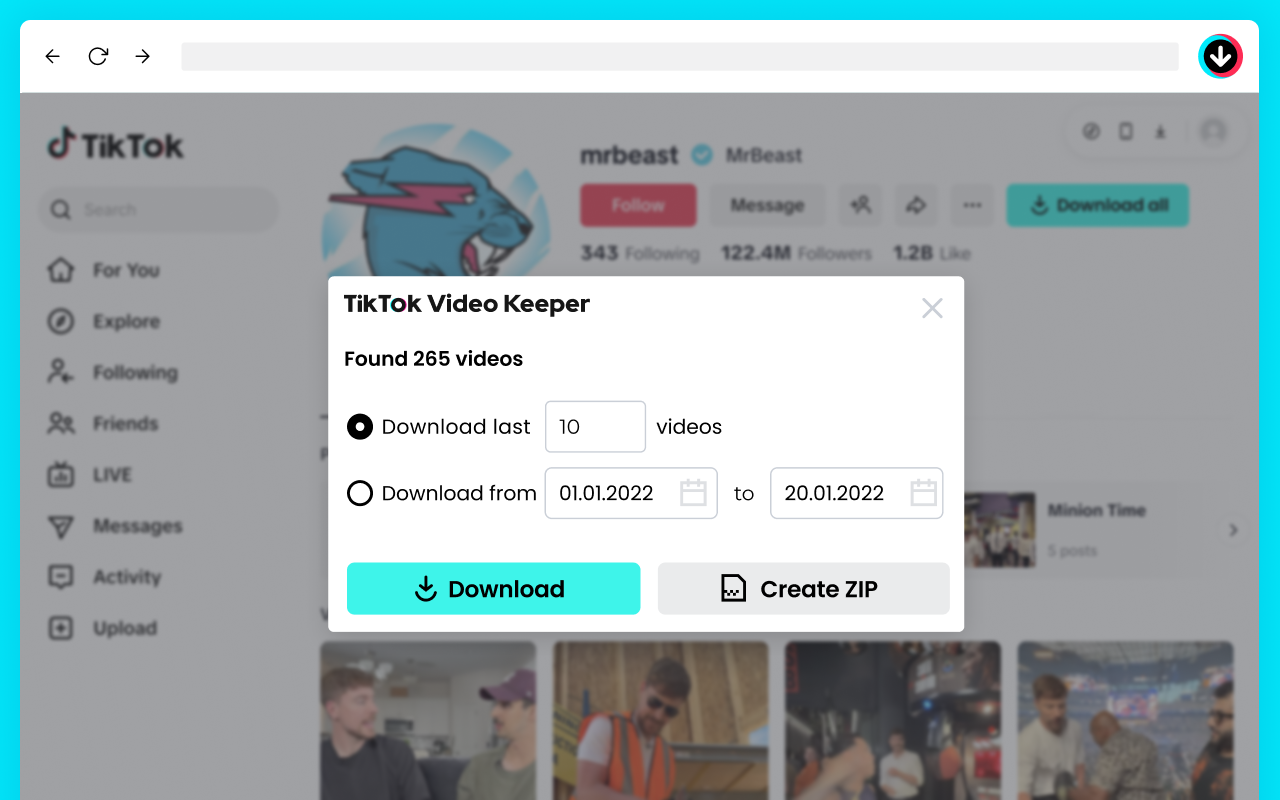TikTok 下载器 – 保存无水印视频 chrome谷歌浏览器插件_扩展第3张截图