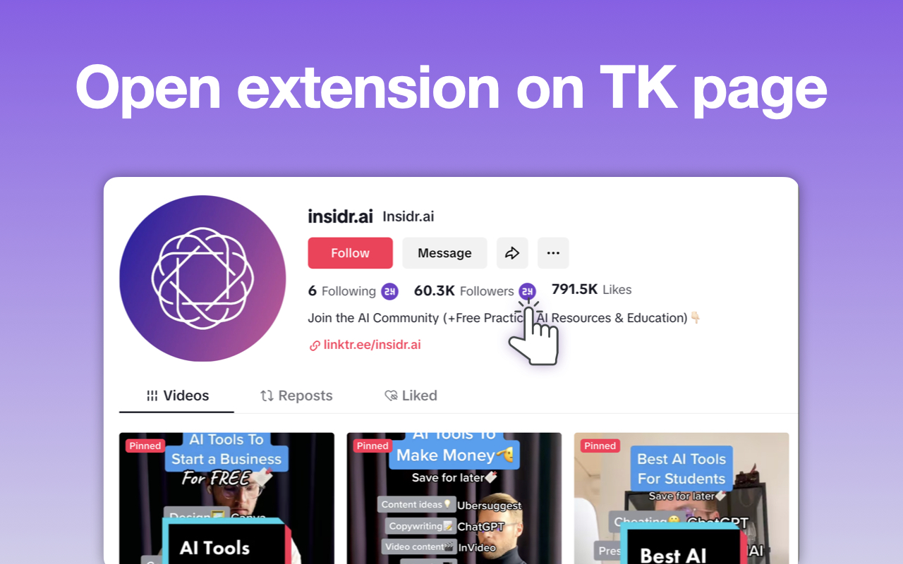 TikTok粉丝导出器 - exporter24 chrome谷歌浏览器插件_扩展第3张截图